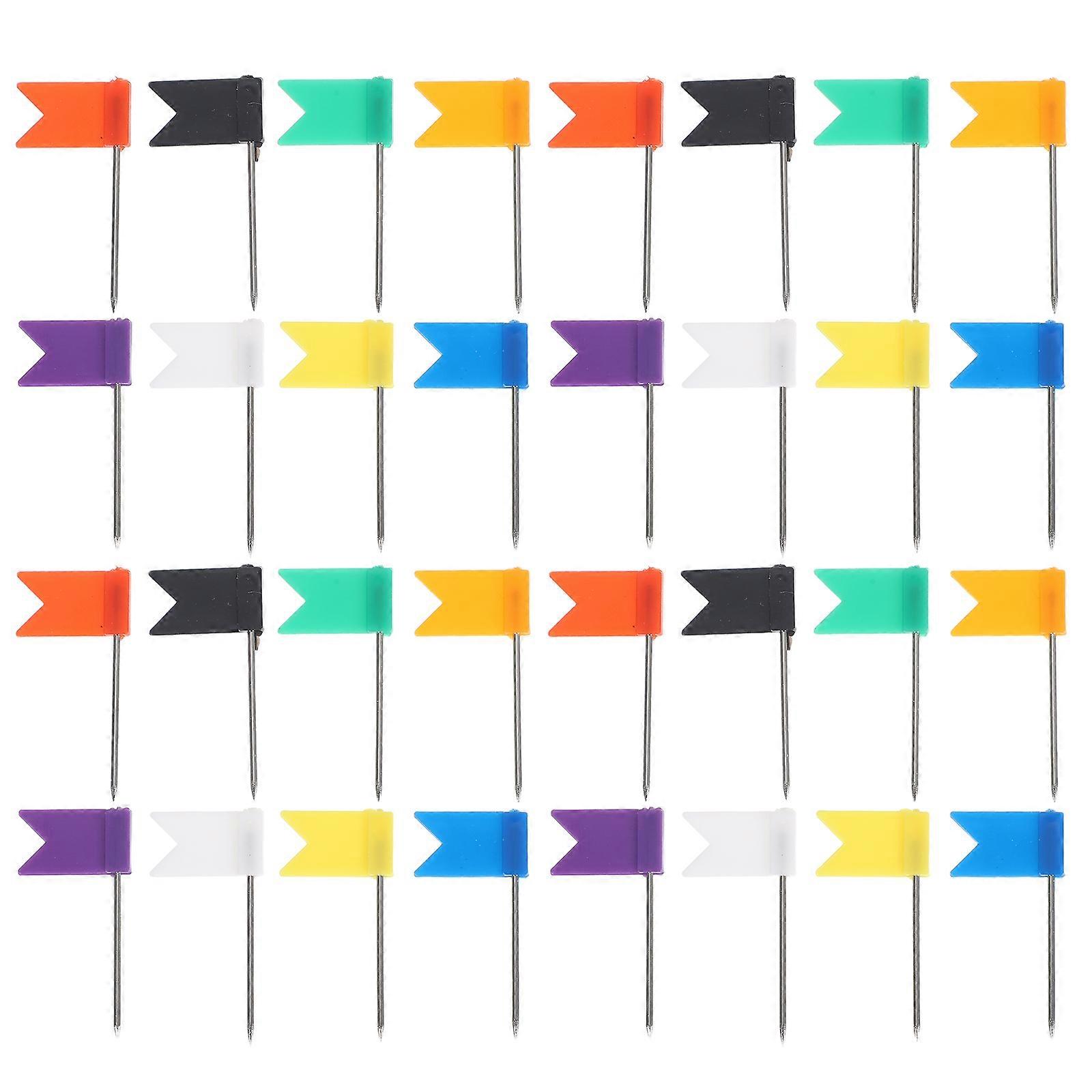 Flag Map Push Pins for Decoration with 160Pcs Colored Map Pins for Office Use