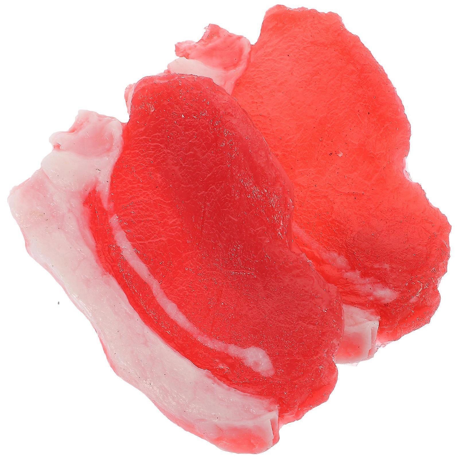 Artificial Pork Simulation Pork Model for Decoration 4Pcs Set