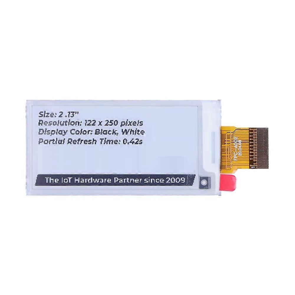 2.13inch EInk EPaper Display E-Ink Monochrome Screen Module 122x250 Pixels SPI Interface Support XIAO Arduino STM32