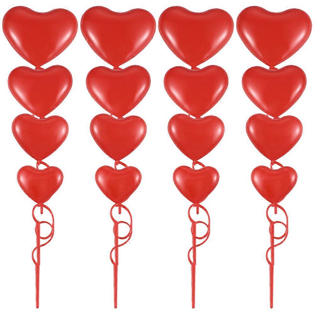 36Pcs Red Heart Balloon for Wedding Cake Decoration