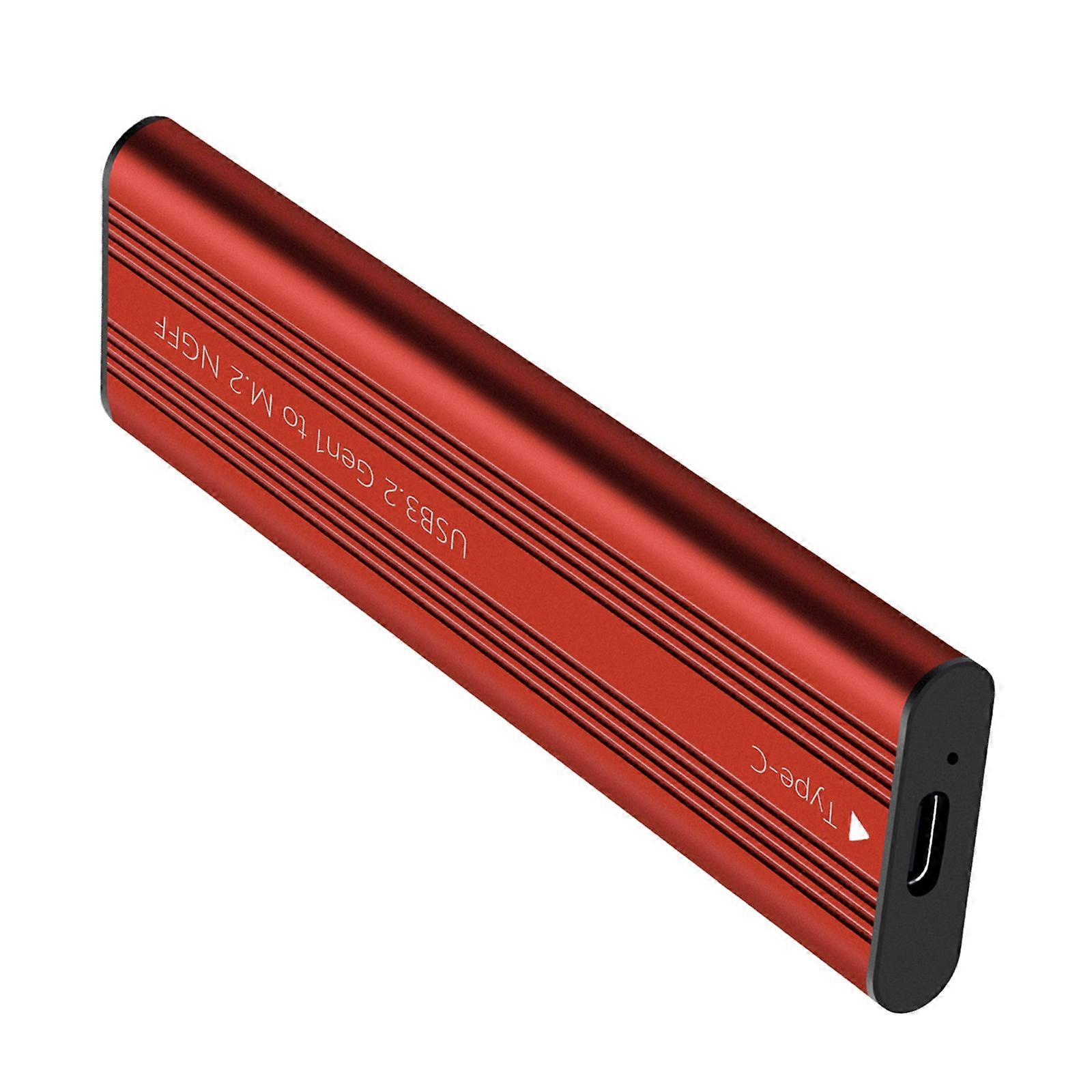 M.2 Solid Disk External Enclosure USB3.2 Fast Transfer, Stable Performances For Laptops And Desktops For Office And Gaming    red