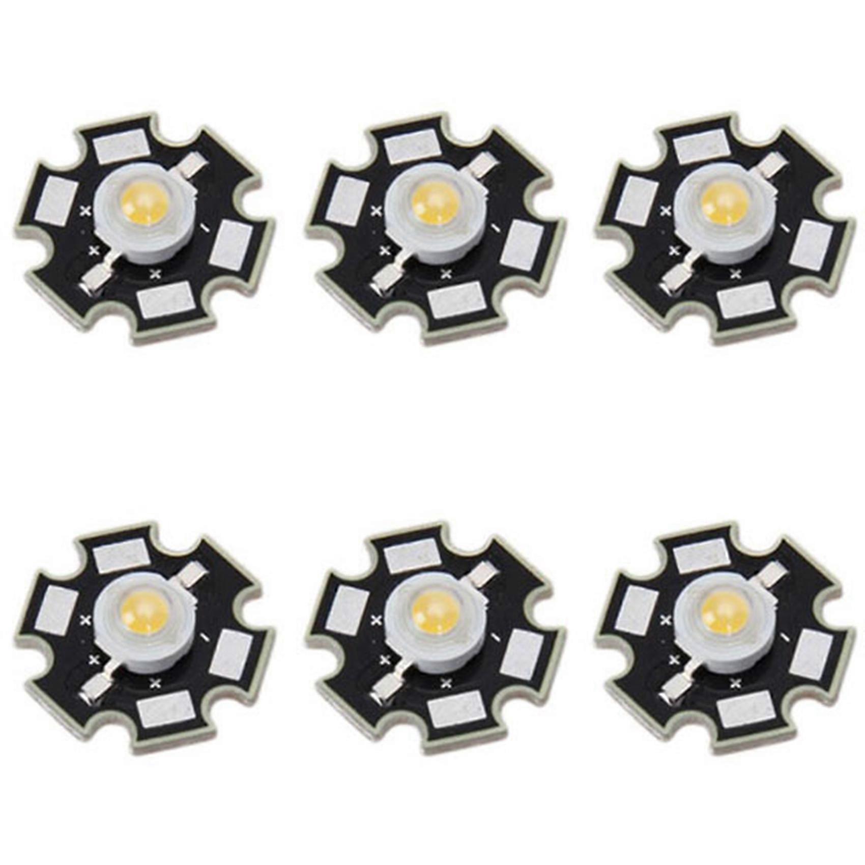 6X 3W High Power Star LED Light Lamp Bulb (White)