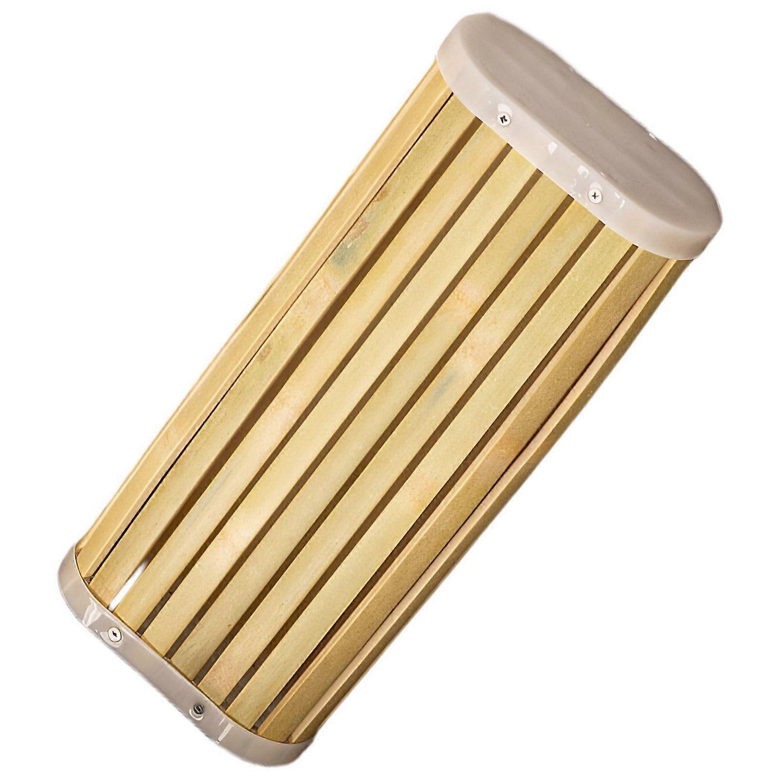 Wood Pillow with Cool Airflow and Ergonomic Neck Support for Summer, Yellow 16x40x8 cm