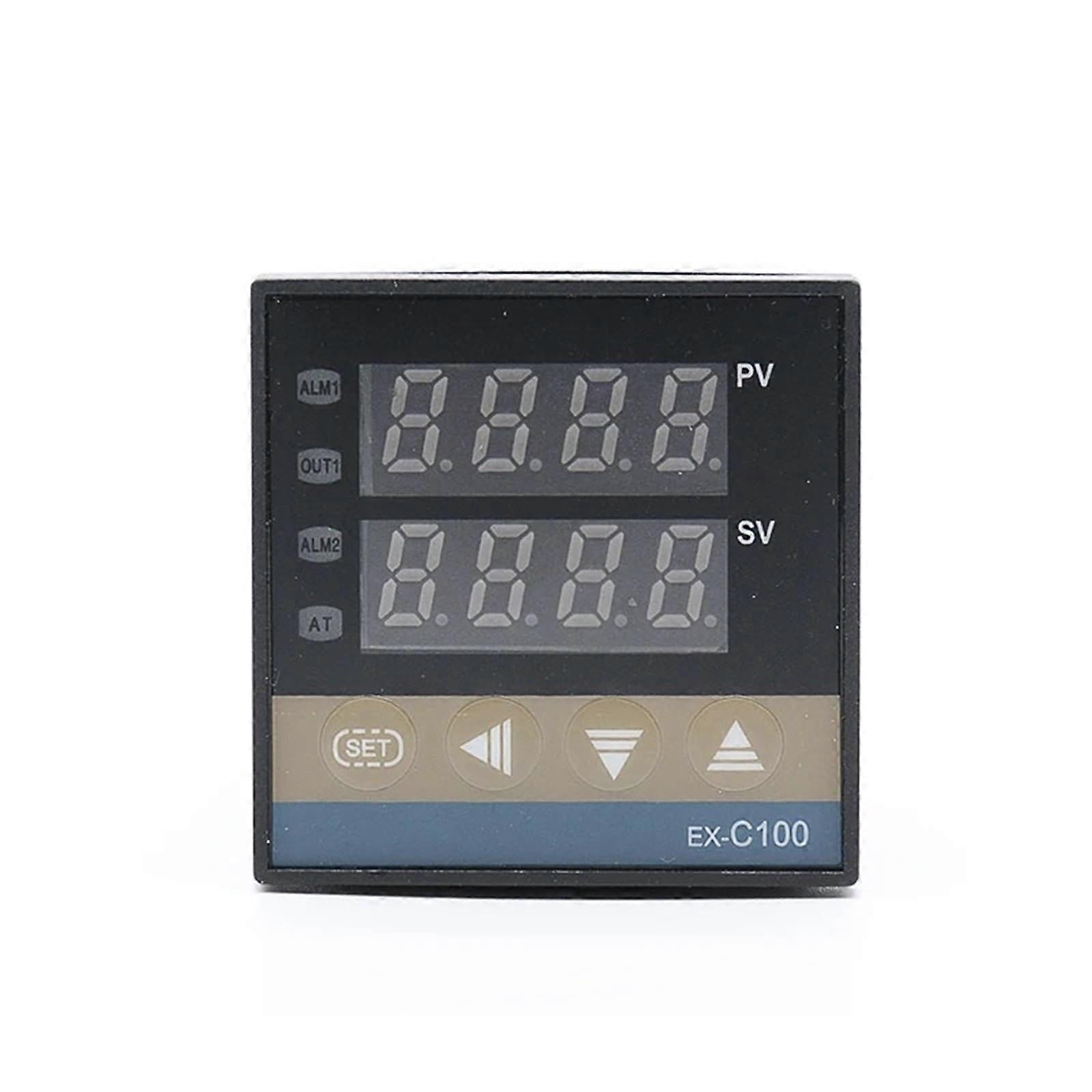 REXC100 Digital PID Temperature Controller with K Type Thermocouple, SSR Output, 110V240V
