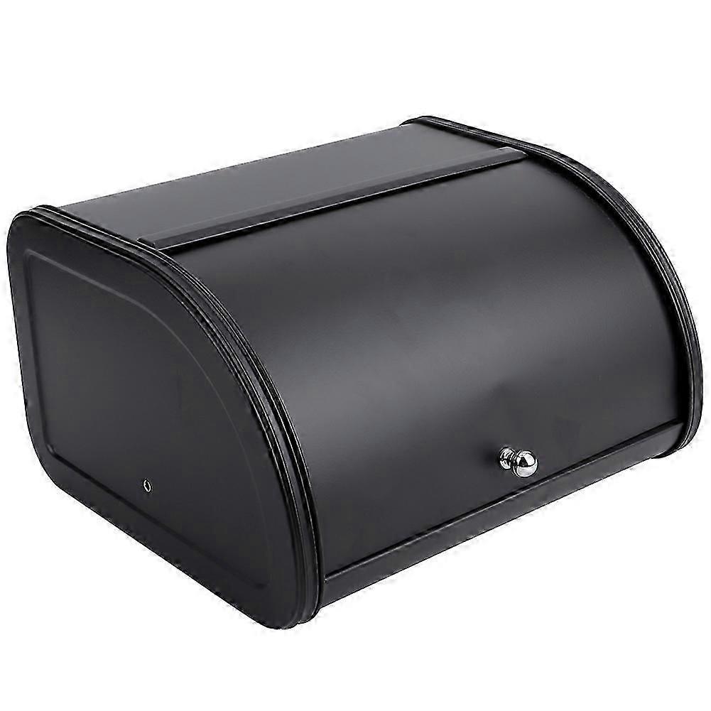 Large Capacity Bread Box Holder Container Kitchen Storage Organizer (Black)