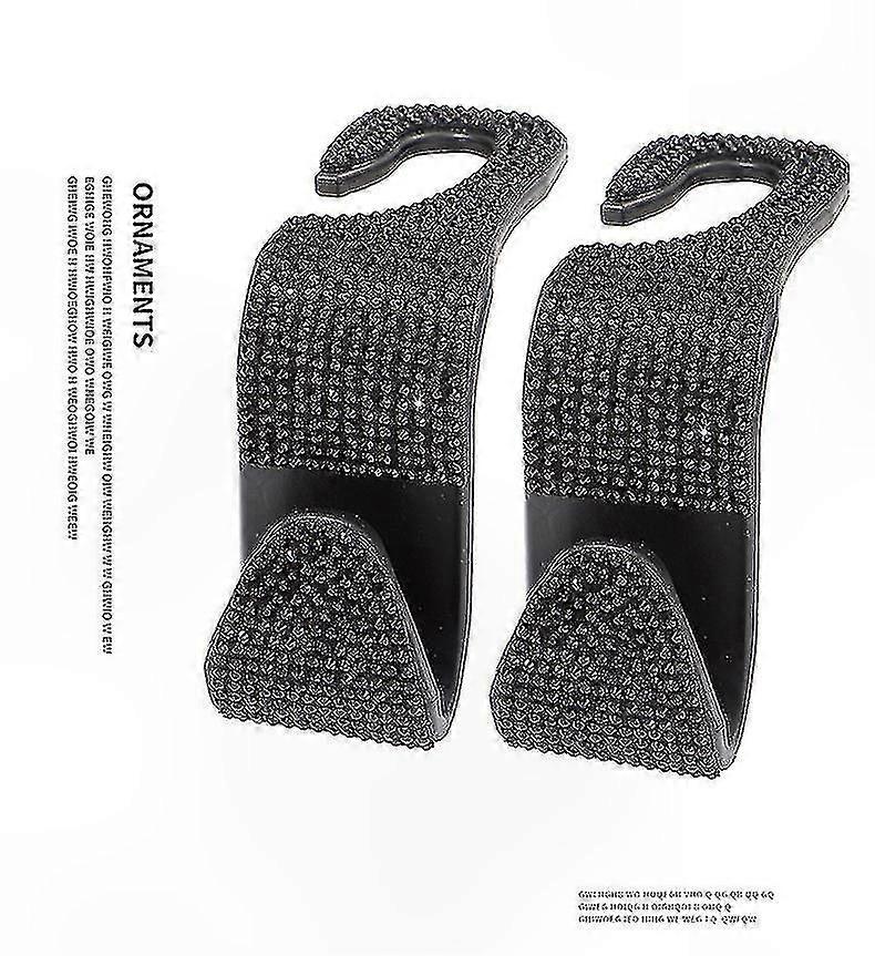 2-Pack Universal Car Headrest Hooks for Bags and Groceries Storage Solution