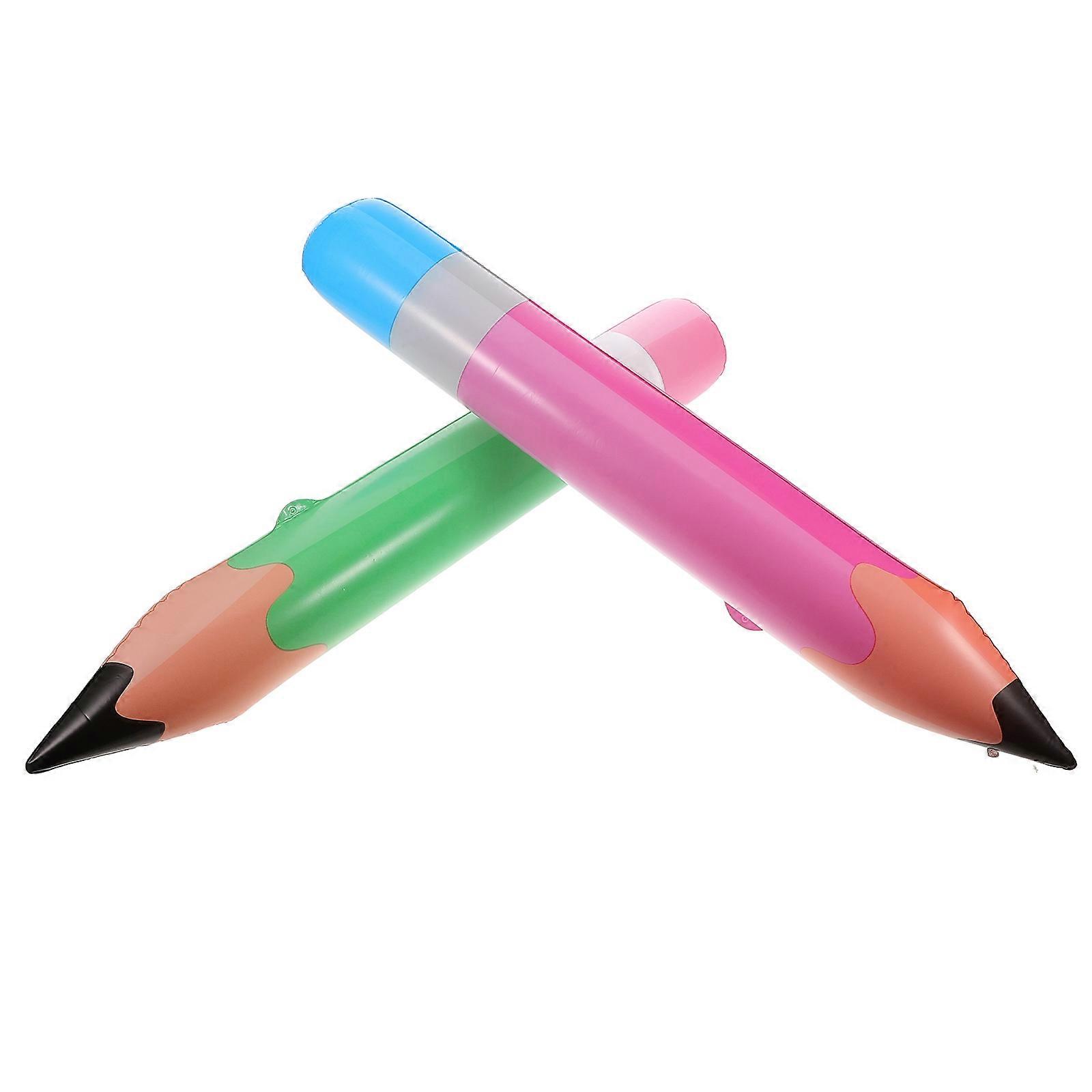 Large Pencil Prop Inflatable Pencil Decoration for Party 2Pcs