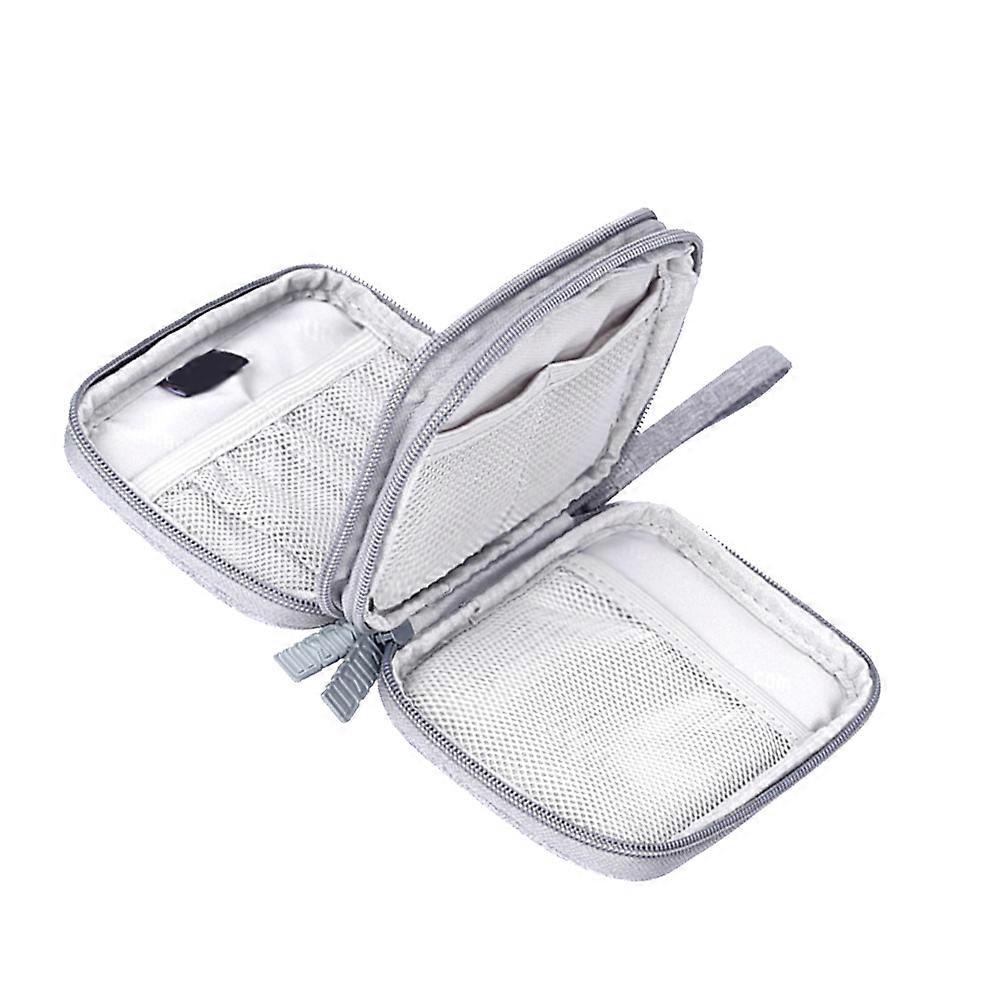 Cable Management Bag Double Layer Storage for 2.5 Inches Hard Disk Pack