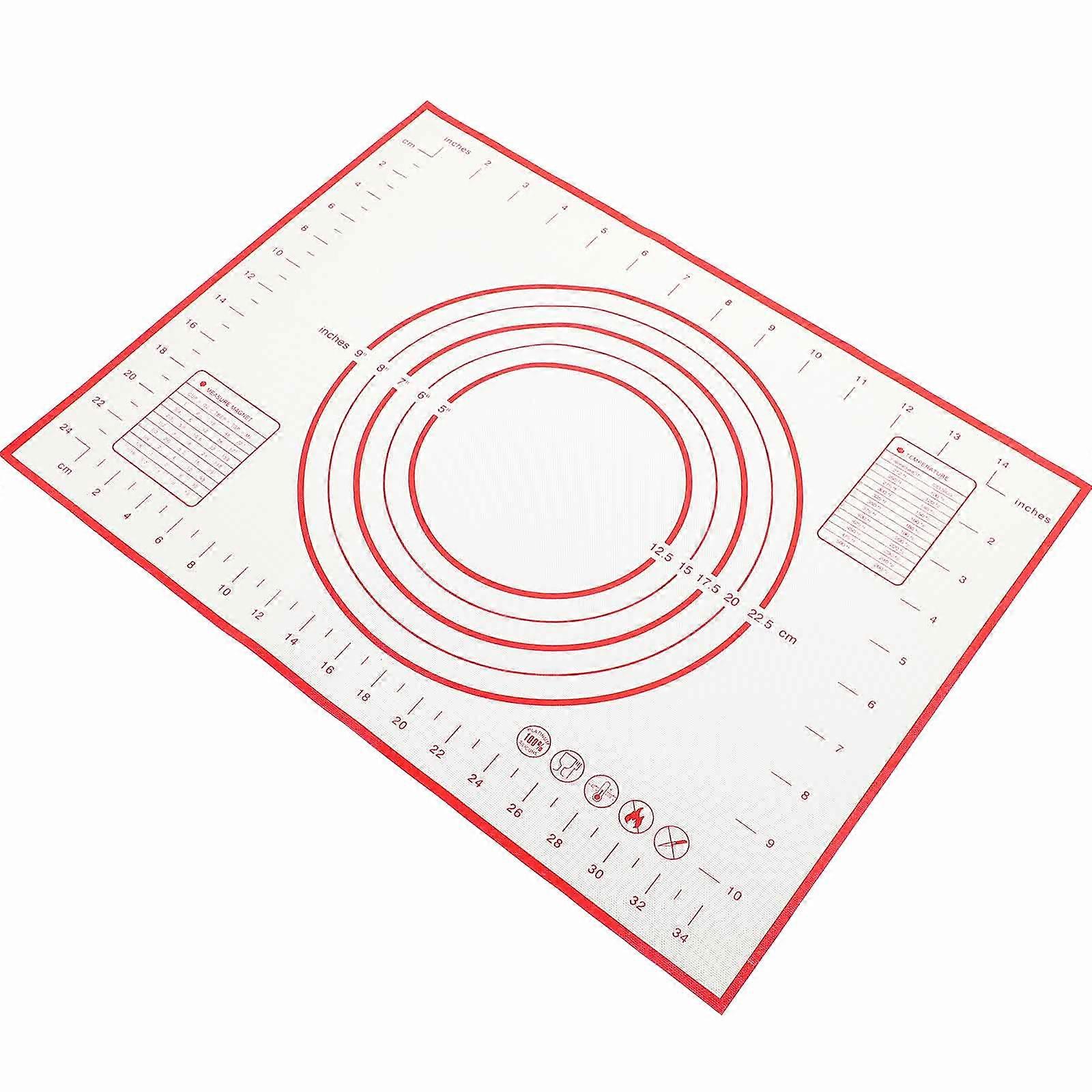 Red Silicone Baking Mat Dough Mat for Kitchen Use 2Pcs Pastry Mats