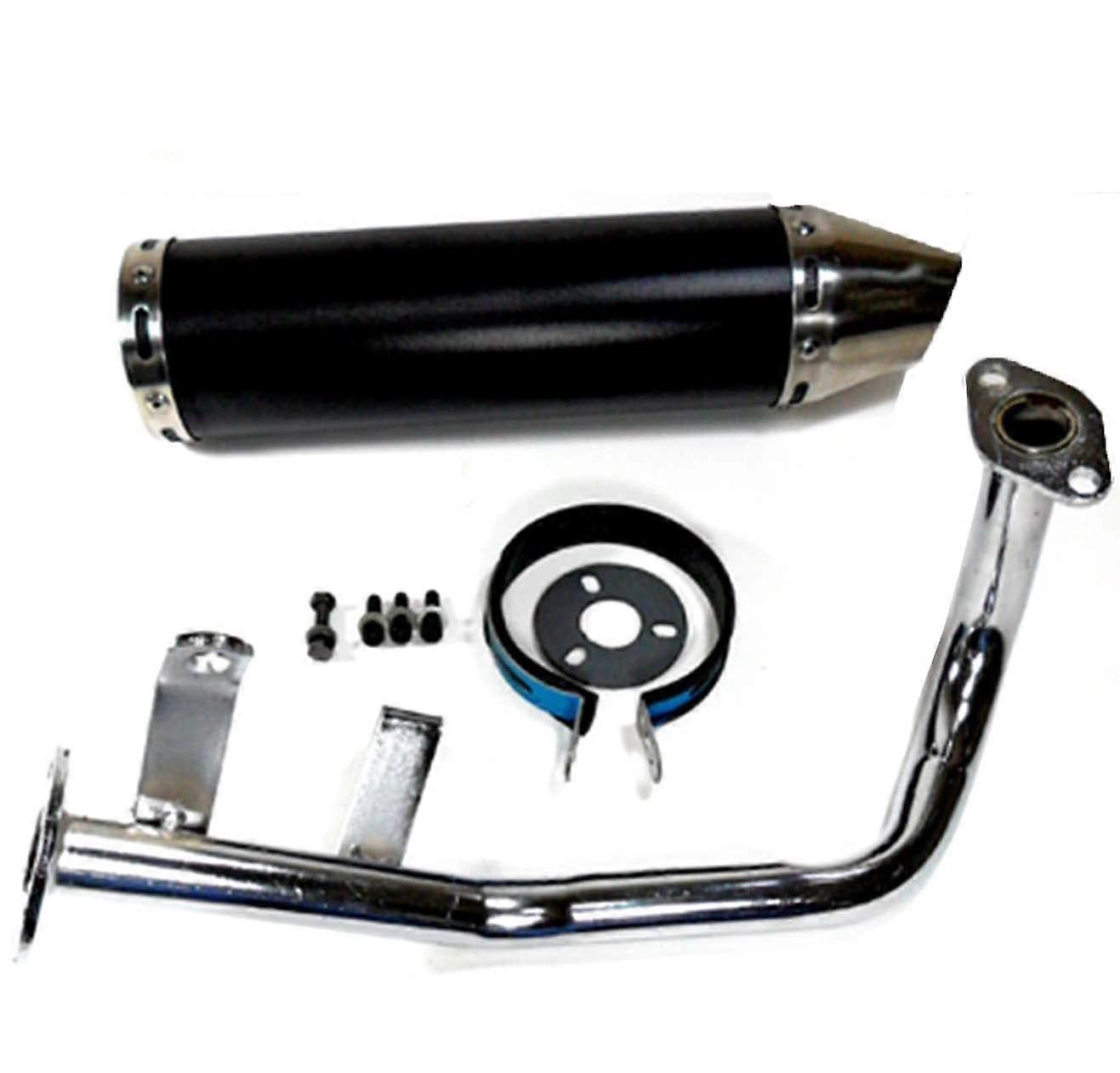 Scooter Exhaust Black Chrome  Performance for Ice Bear Bullet PMX505J 50cc