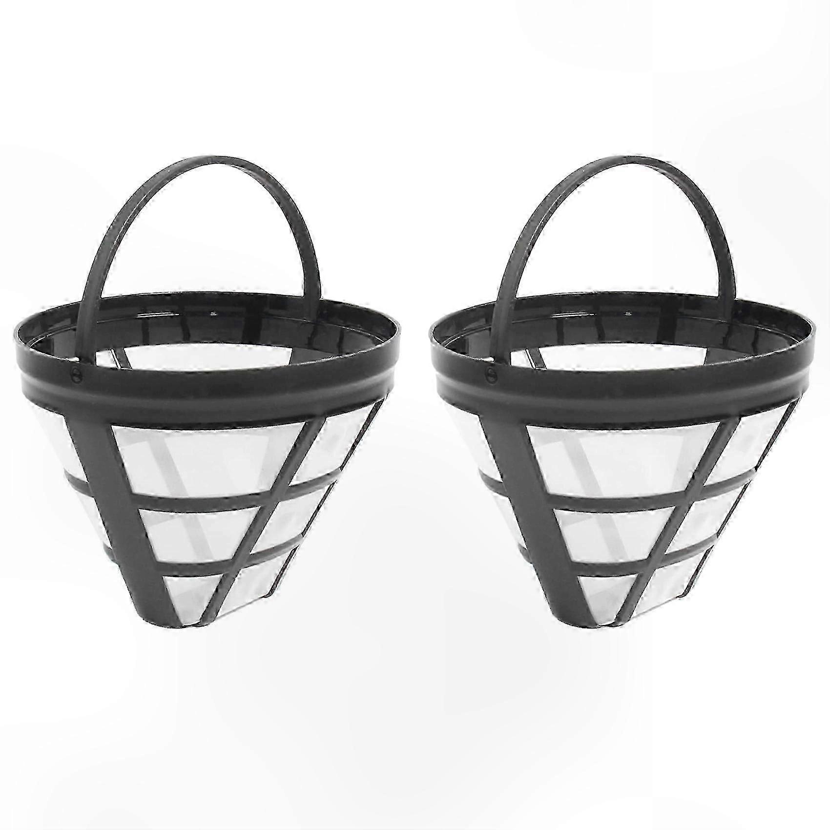 2-Pack Reusable Coffee Filter, Compatible with 8-12 Cup Drip Coffee Makers, Eco-Friendly Basket Filter Replacement