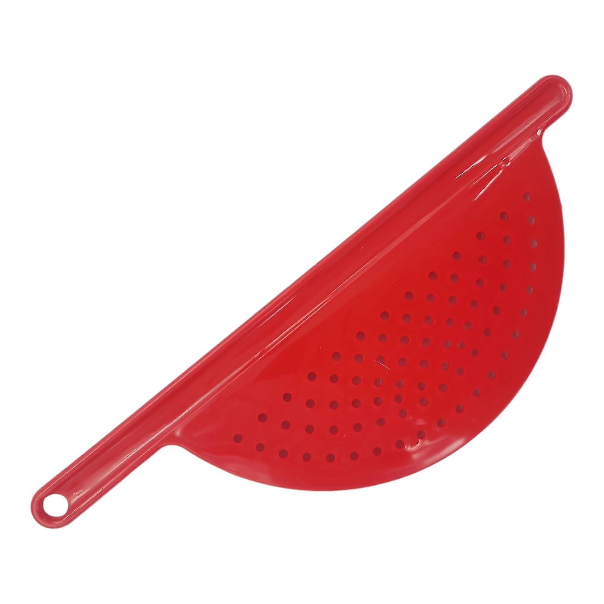 2026 Handheld Plastic Pot Drainer - Veggie Strainer with Handle (Red)