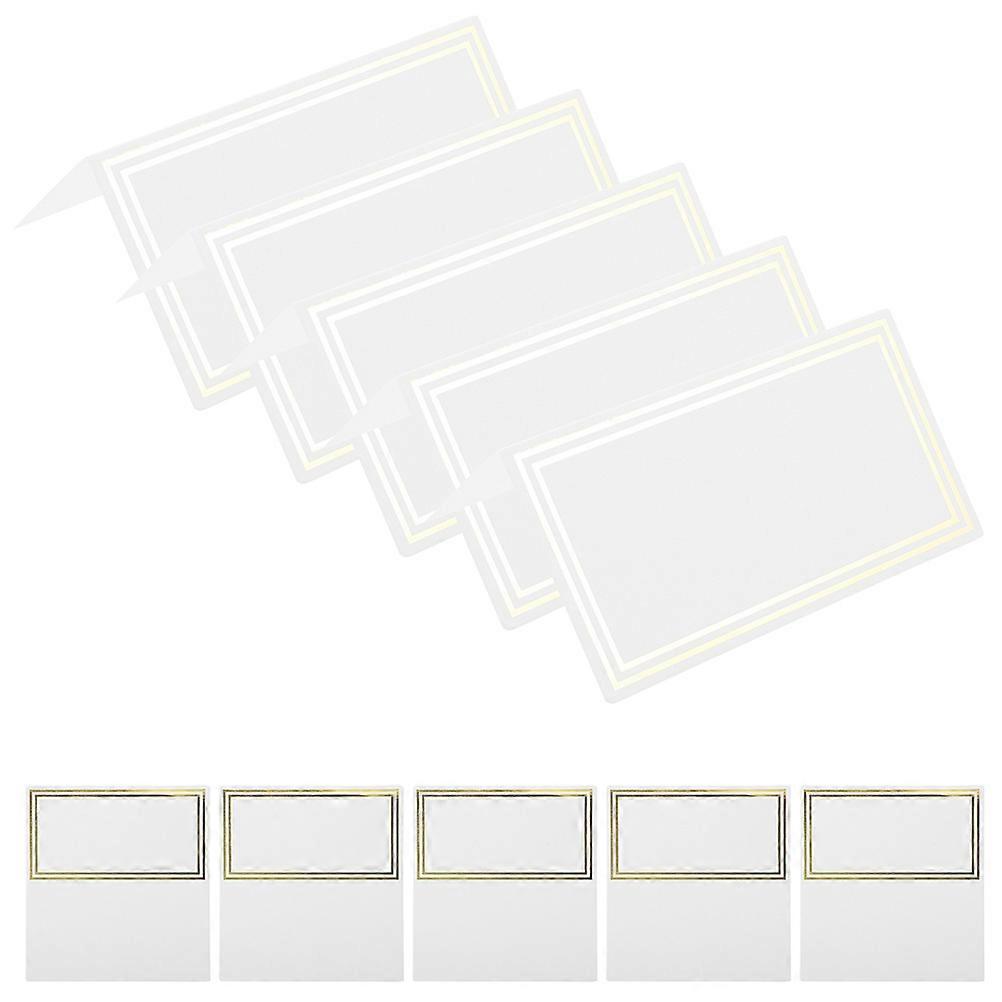 Golden Foldable Paper Place Cards for Wedding Table Decor with Smooth Surface 100pcs