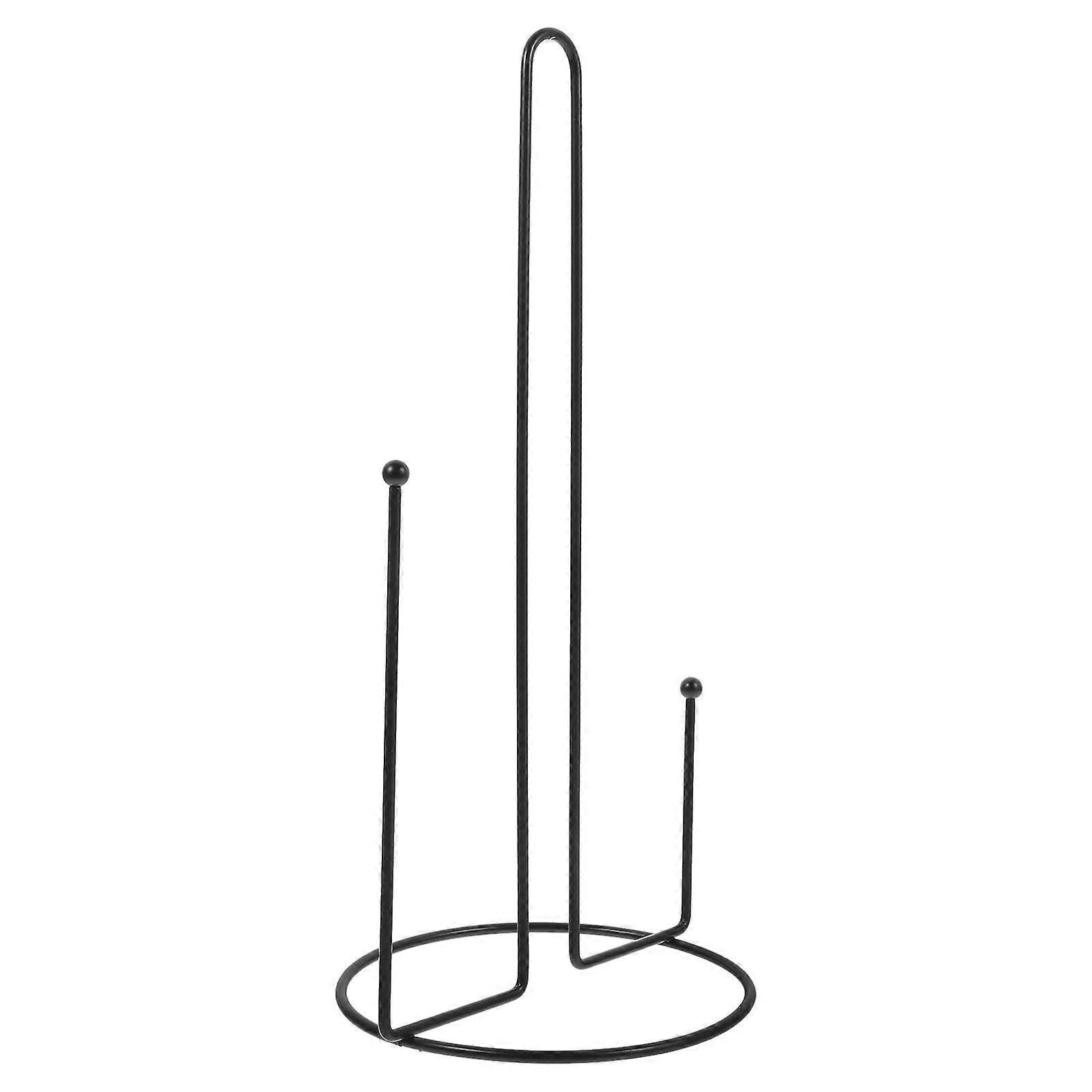 Paper Towel Holder Wrought Iron Vertical Stand for Kitchen Countertop, SpaceSaving Stable Base