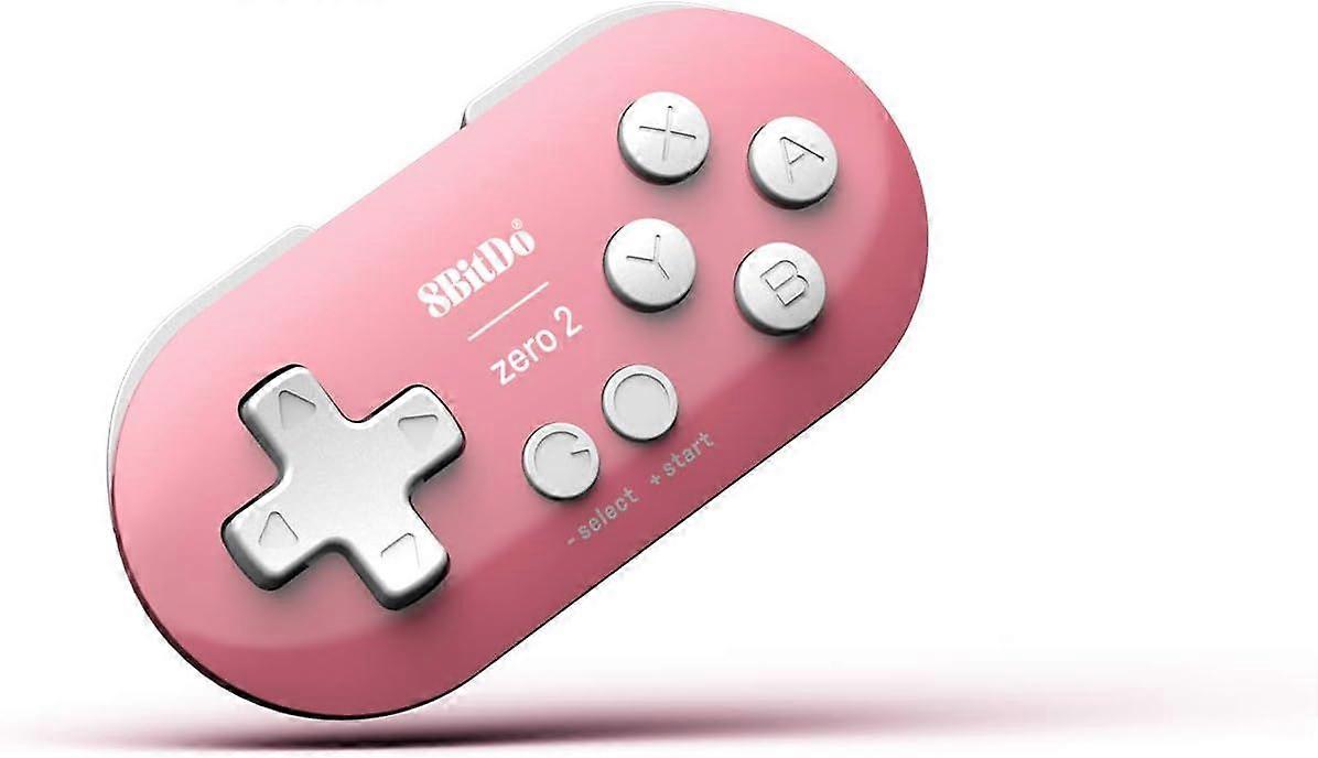 8BitDo Zero 2 Pink Bluetooth Controller Switch (Switch Windows macOS & Android)