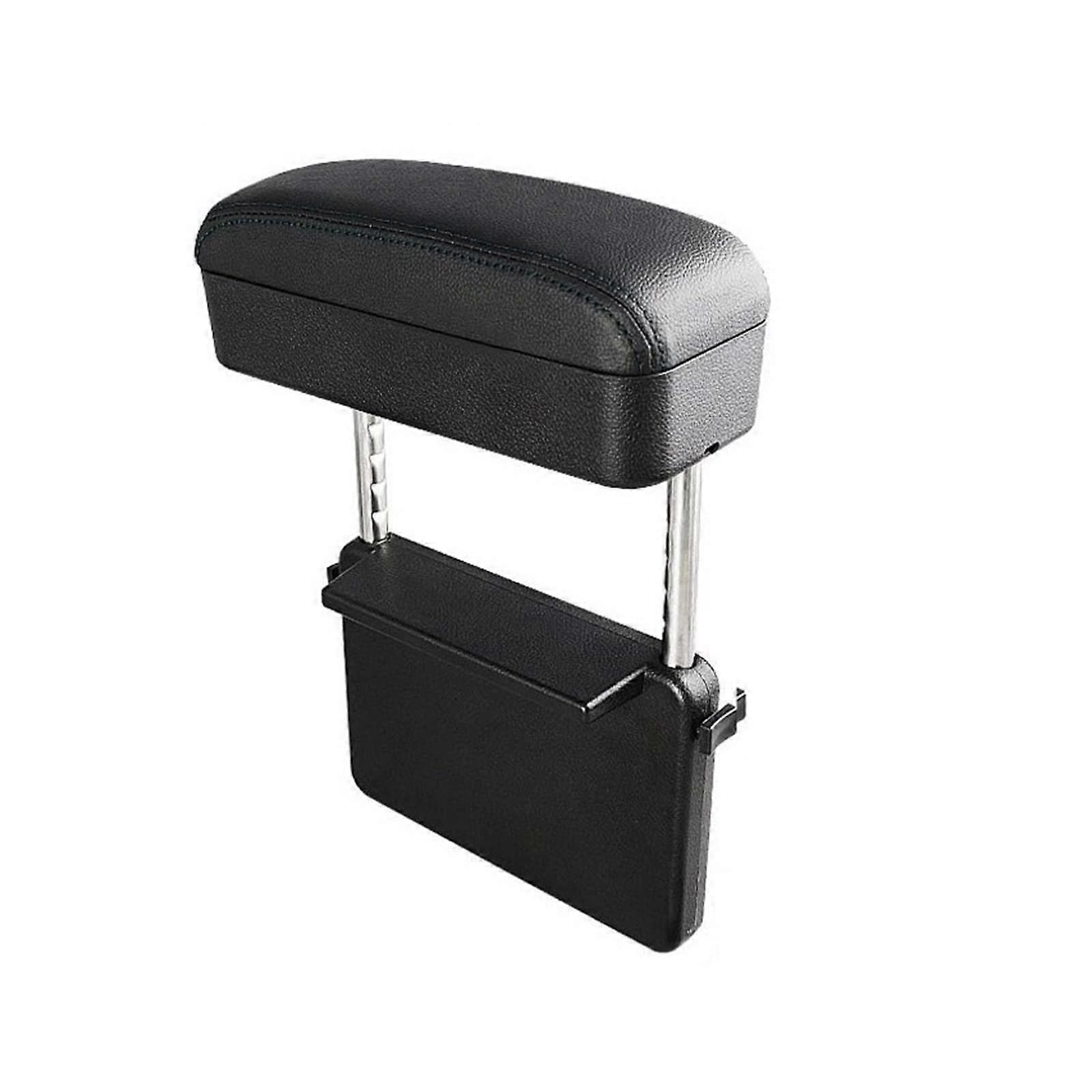 Universal Car Armrest Box Organizer with Adjustable Comfort Support and Extra Storage Space Black