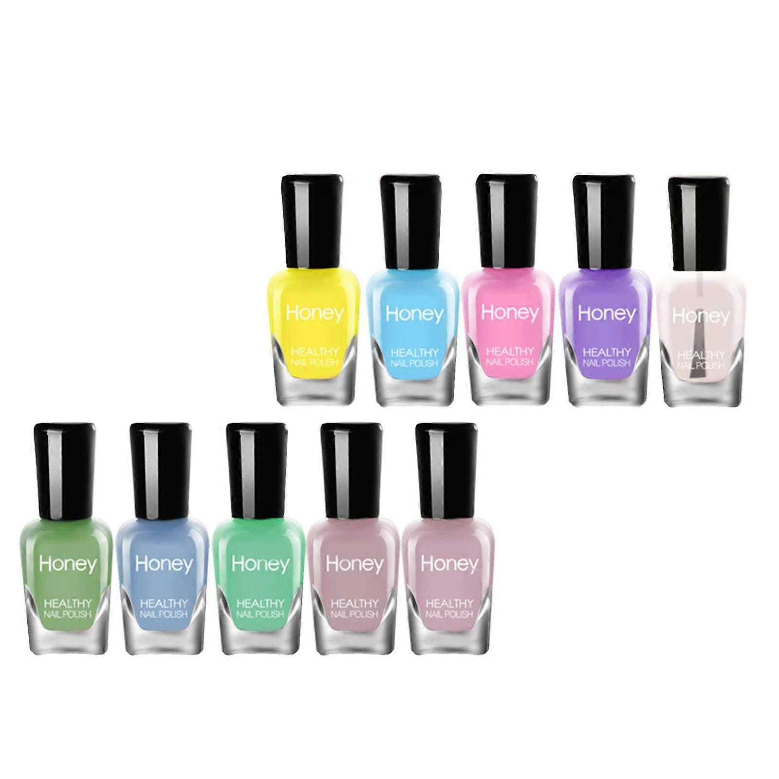 Peel Off Nail Polish Set, Quick Drying Water Based, 10 Colors BeginnerFriendly 5ml Bottles