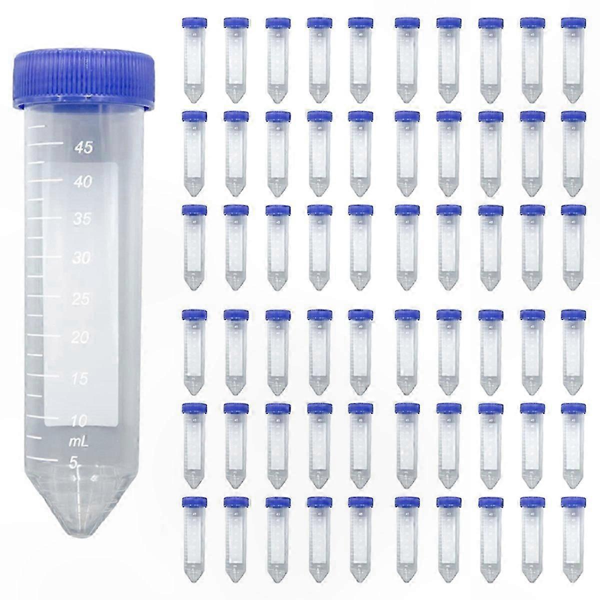 50ml Plastic Conical Tubes, [50 Pack] Lab Test Tubes for Scientific Use