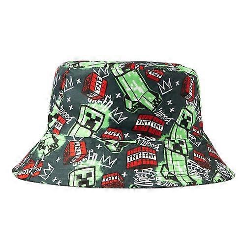Minecraft Childrens/Kids Creeper Bucket Hat