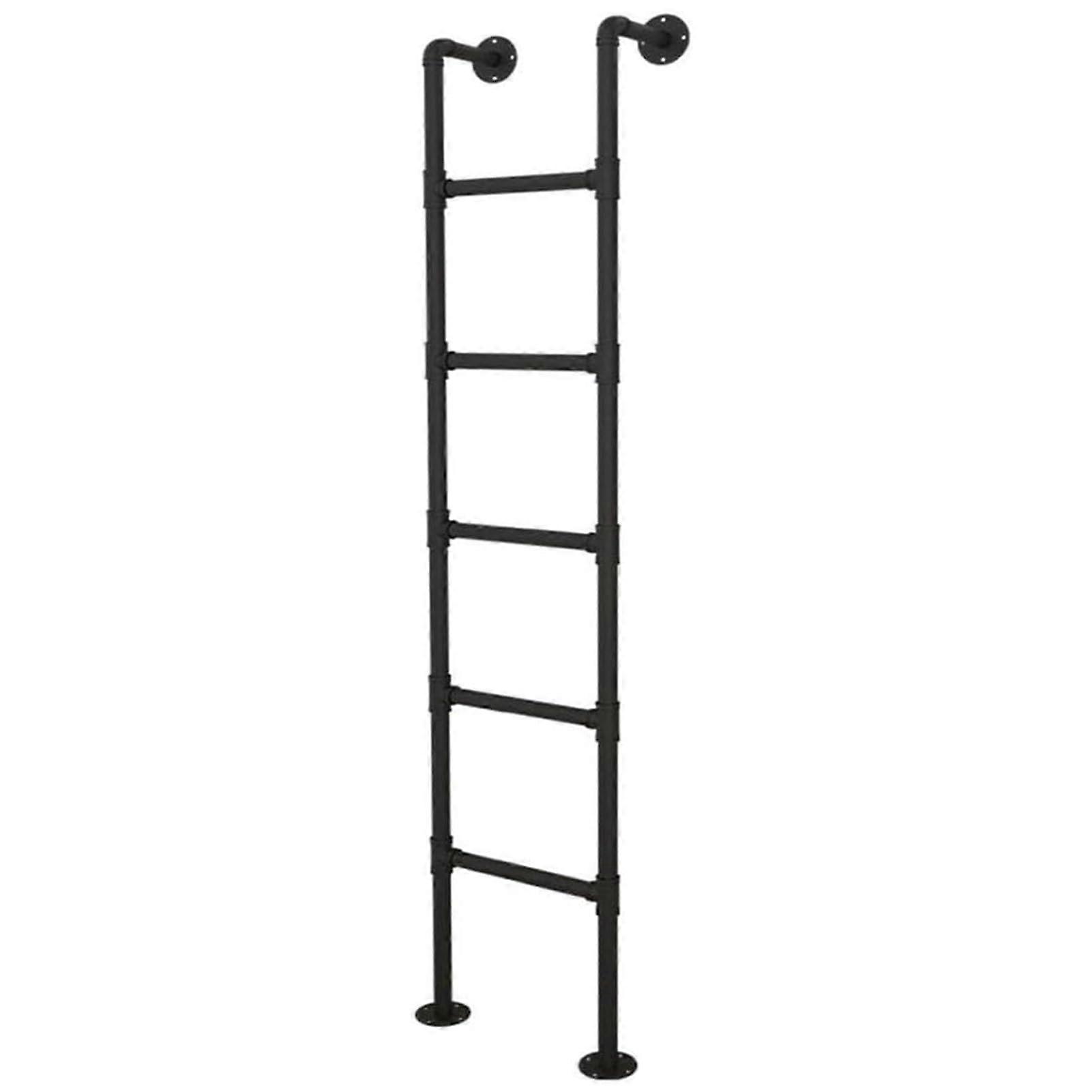 Wall Mounted Loft Access Ladder 4.9FT Heavy Duty Metal SpaceSaving Design for Small Spaces