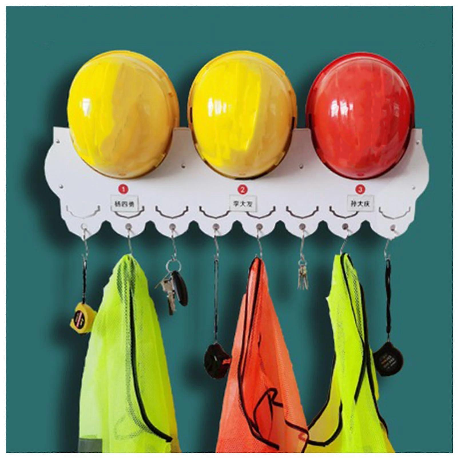Hard Hat Storage Rack Wall Mounted Helmet Holder for Construction Garage, SpaceSaving Durable Design