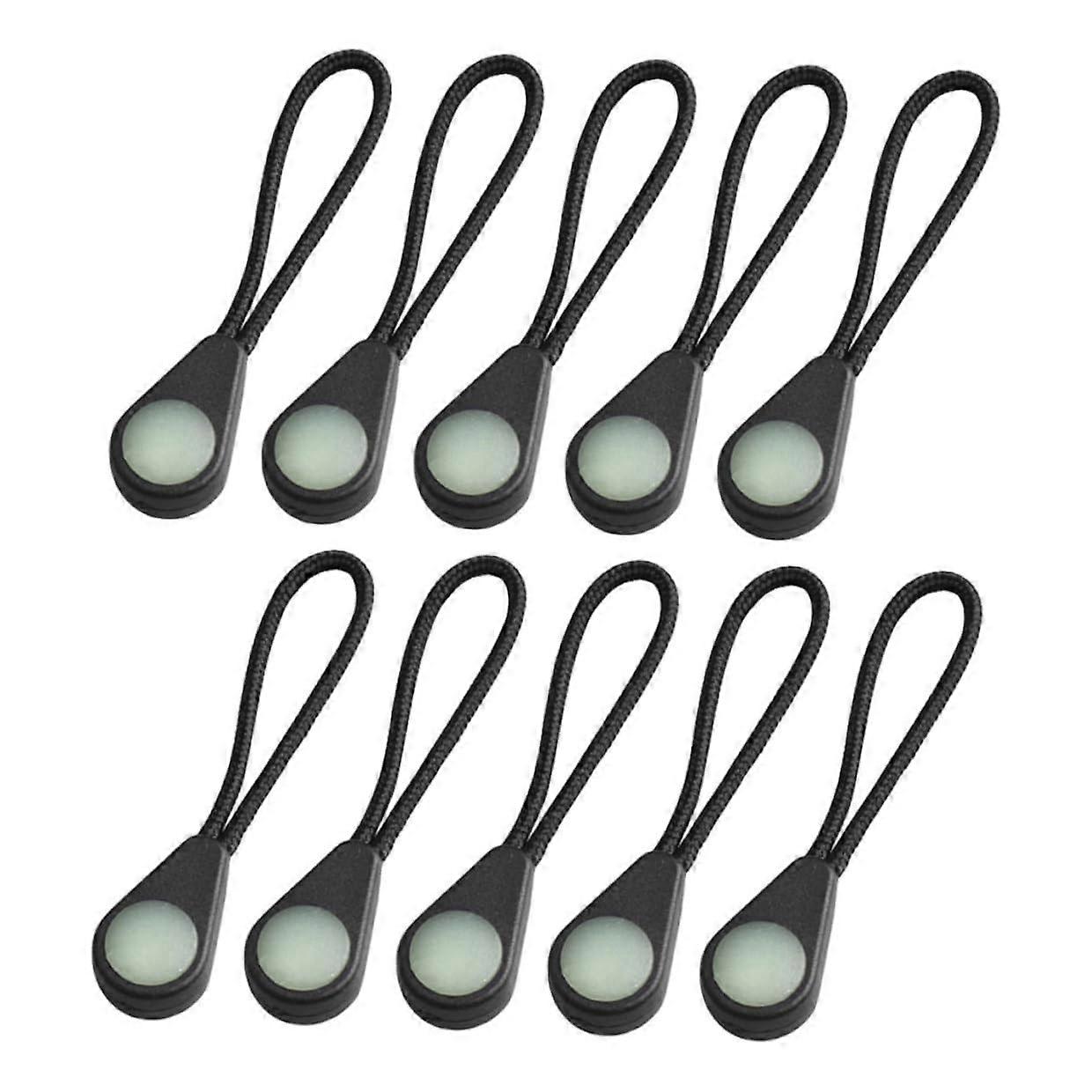 10Pcs Luminous AntiLost Zipper Pull Replacement for Backpacks Jackets Bags Outdoor Camping