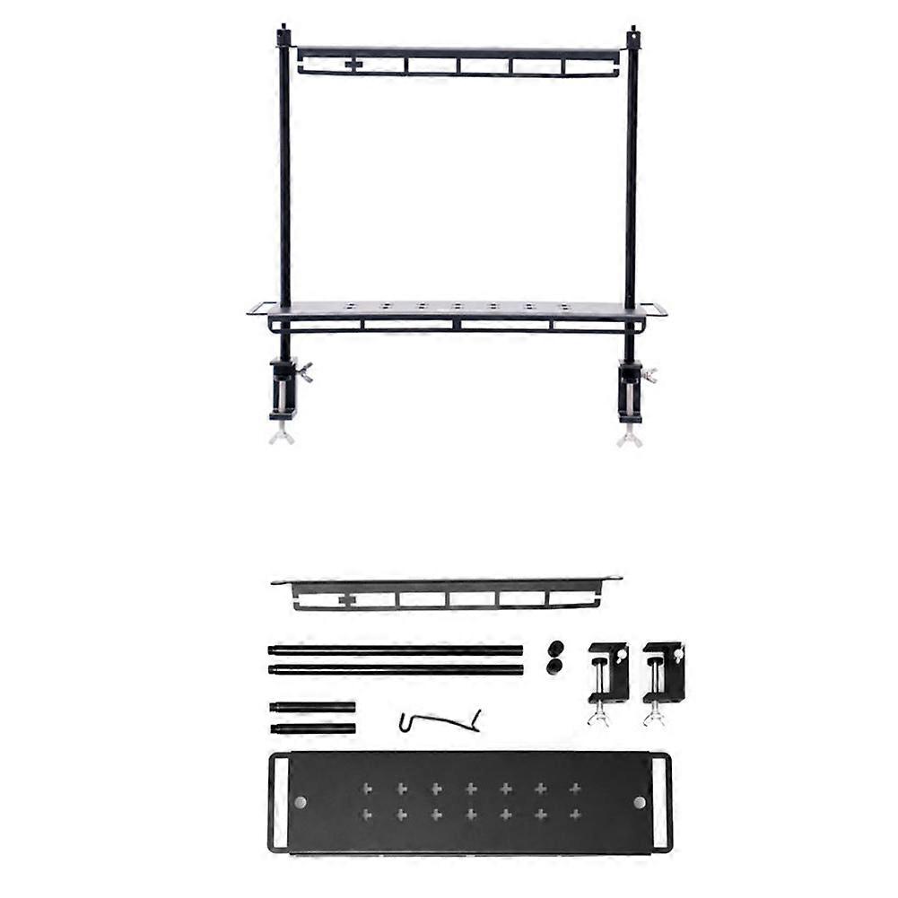 Storage Rack Folding Multi-Layer Rack Camping Tabletop Double-Layer Storage Rack Cutlery Rack Light Rack Short Style