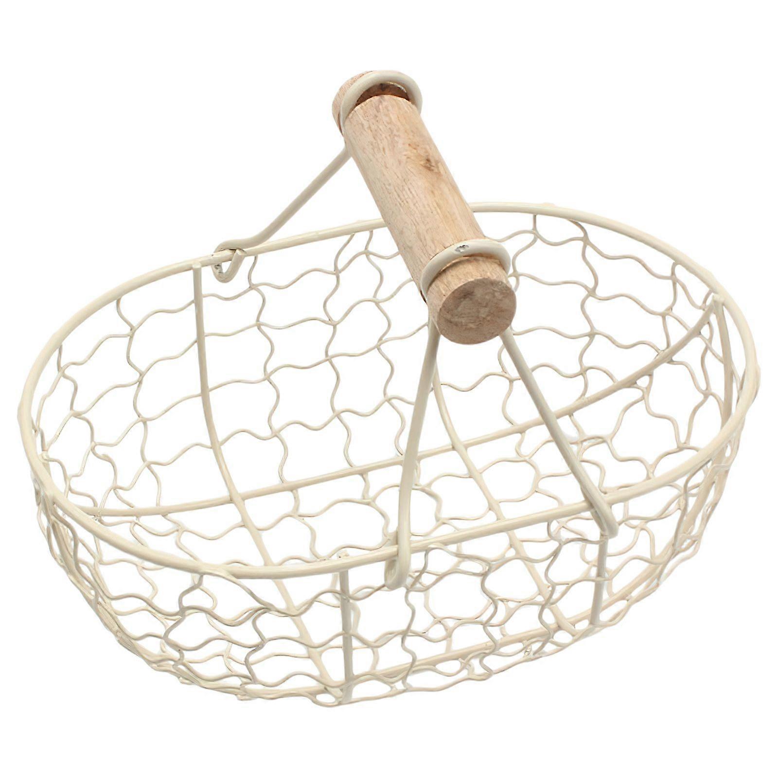 1Pc Creative Storage Basket Kitchen Fruit Basket Bread Desktop Organizer (Beige)