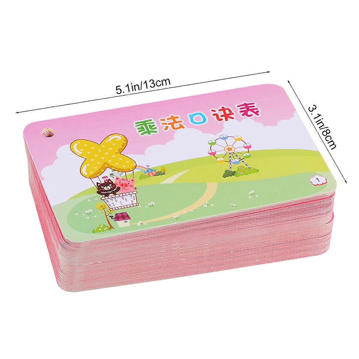 1Set Educational Flash Cards Math for Kids Multiplication and Division Learning