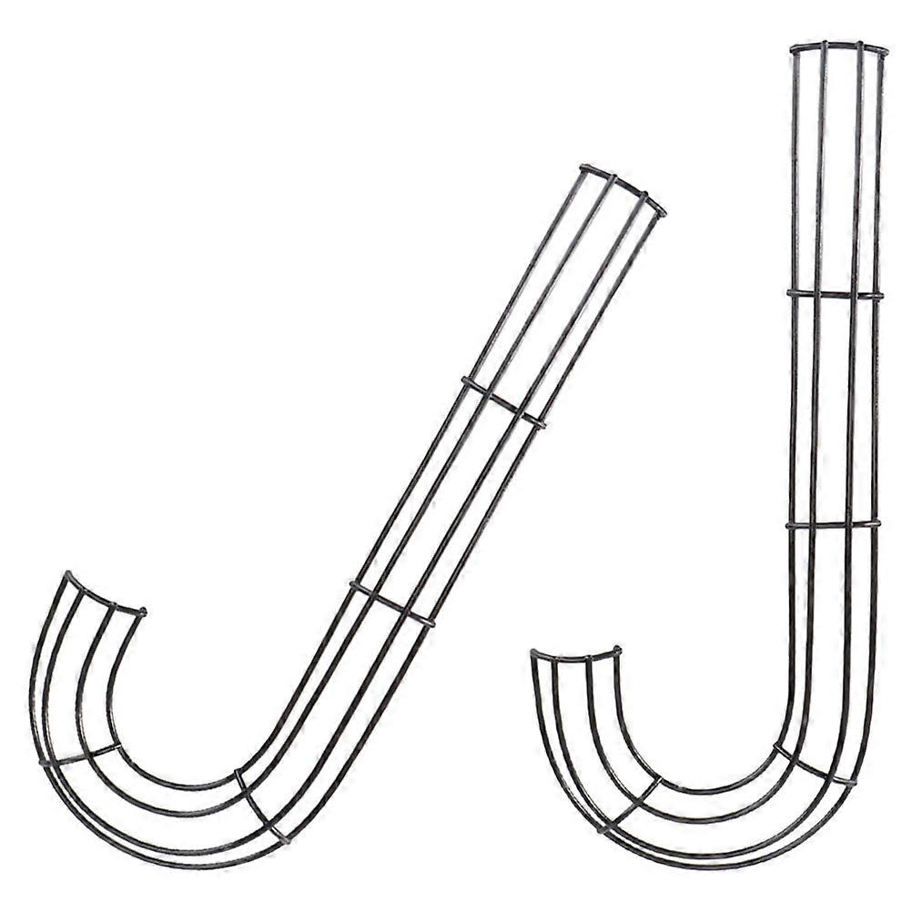 Metal Wire Wreath Frame Candy Cane Wreath Frame for Crafts 2Pcs