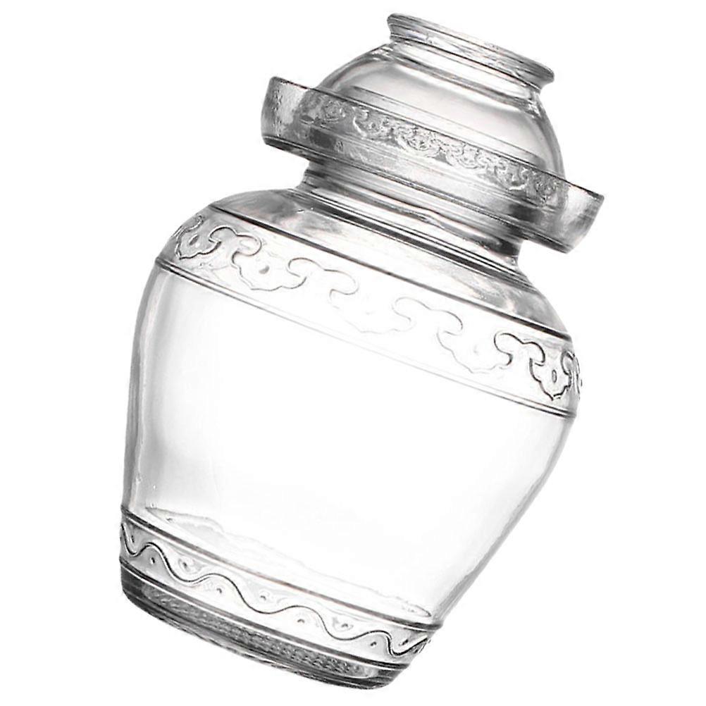 Fermentation Jar Glass Pickle Jar for Storage Use 2Pcs Transparent Container