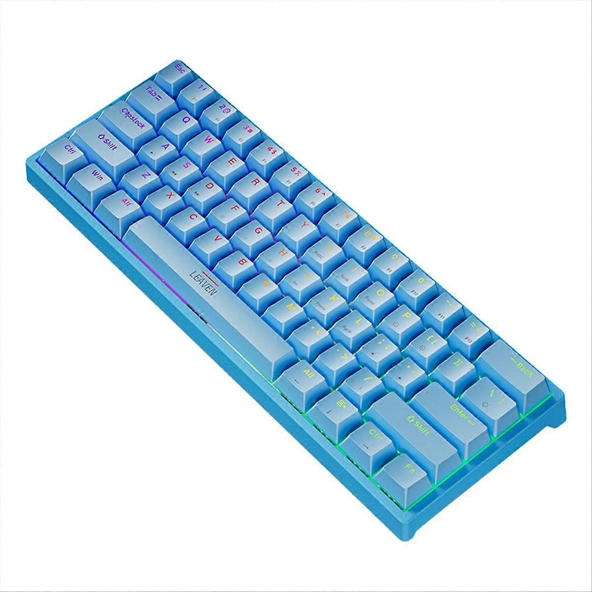 USB Gaming Mechanical Keyboard 61 Keys Red Switch Wired