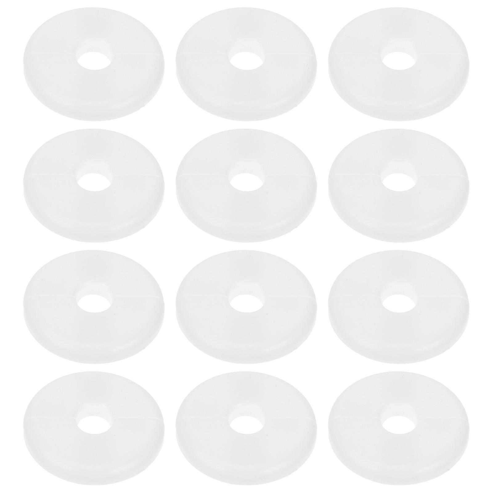 Radiator Pipe Collars Split Flange Cover for Decor 12Pcs White ABS Plastic