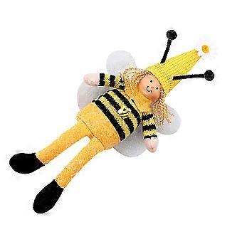 Knitted Bee Wing Doll Festival Adornment Toy for Decor 1Pcs Gift