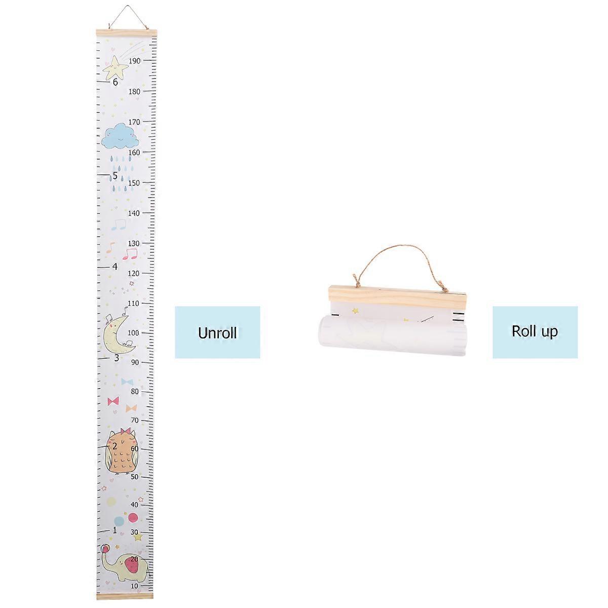 Kids Height Measurement Ruler Animal Pattern Growth Chart for Wall
