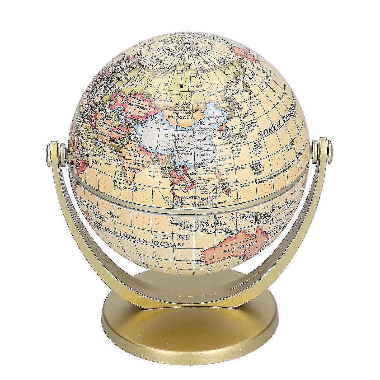Mini World Map Globe English Version Desktop Rotating Globe Geography Globe Teaching Tool