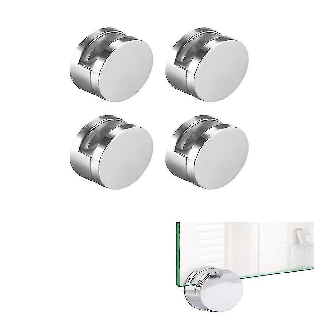 4-Pack Round Mirror Clip Set for Wall-Mounted Mirrors