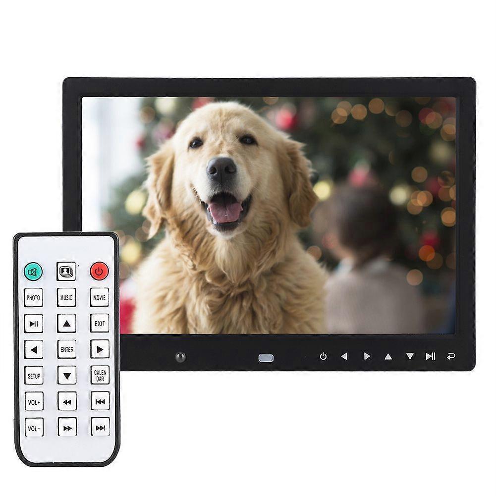 12" HD Multifunction Motion Detection Digital Photo Frame with Remote Controller (Black)