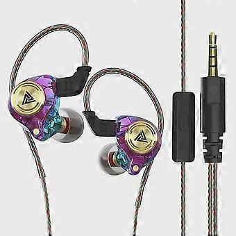 QKZ AK3 FiLe Wired Headphones with Microphone HiFi Music Monitor Bass Earphones Noise Cancelling Headse