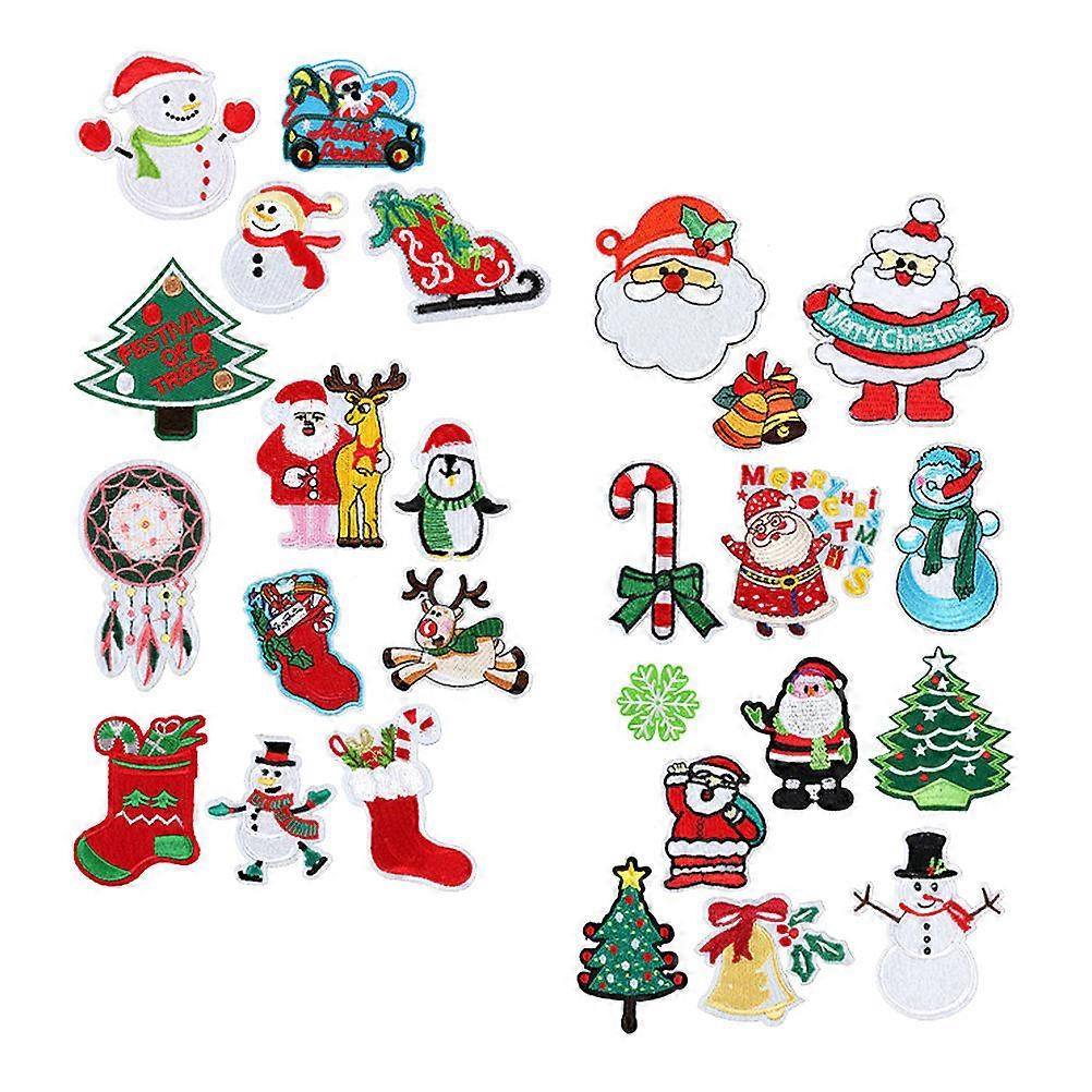 Christmas DIY Handmade Patch Decorative Cloth Patch for 2Sets
