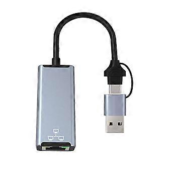 Adaptador Ethernet USB 100Mbps Placa de rede externa sem unidade USB para placa de rede RJ45 para desktop