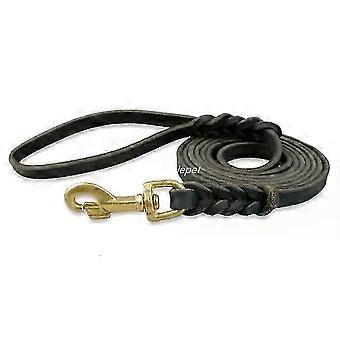 Genuine Leather Dog Leash Dogs Long Leashes Braided Pet Walking Training Leads Brown Black Colors For Medium Large PetPe szshsy407265cmblack