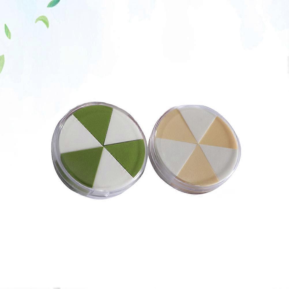 Makeup Powder Puff Triangular Sponge for Facial Application 2Pcs