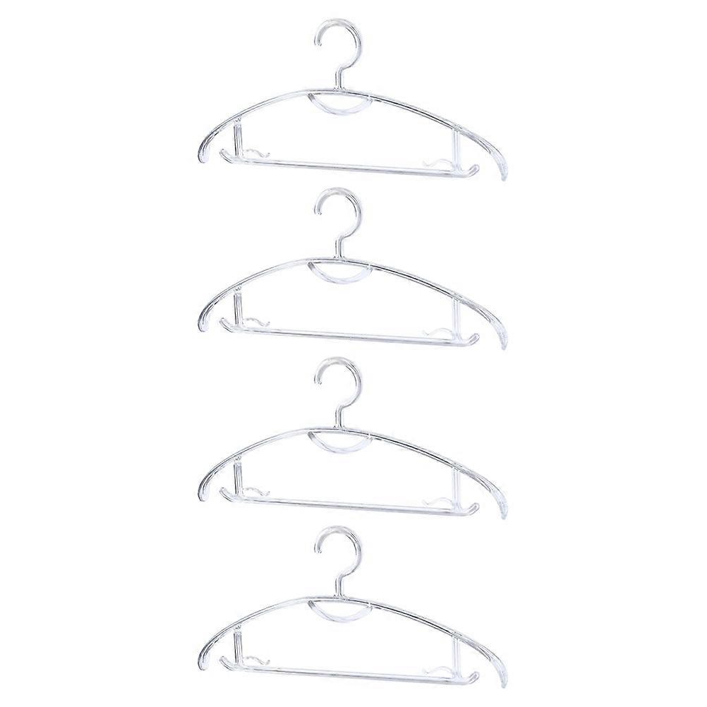Multi-Function Transparent Coat Hangers Heavy Duty for Clothes 4Pcs Pack
