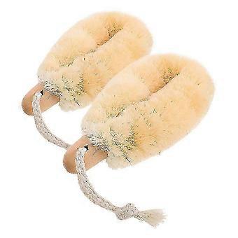 Brosse de bain en sisal pour le corps, exfoliante, lot de 2 en fibres naturelles