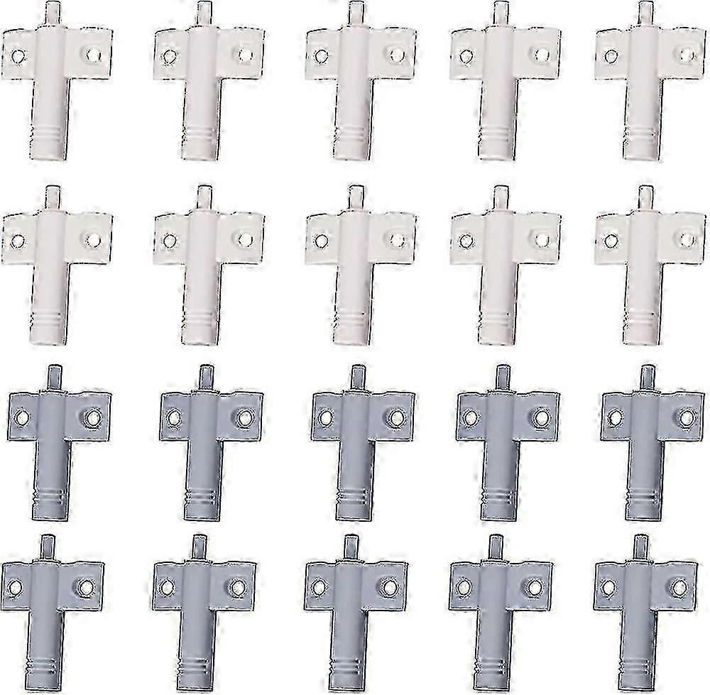 Kitchen Cabinet Drawer Soft Close Damper Buffer, 20 Pack (White and Gray)