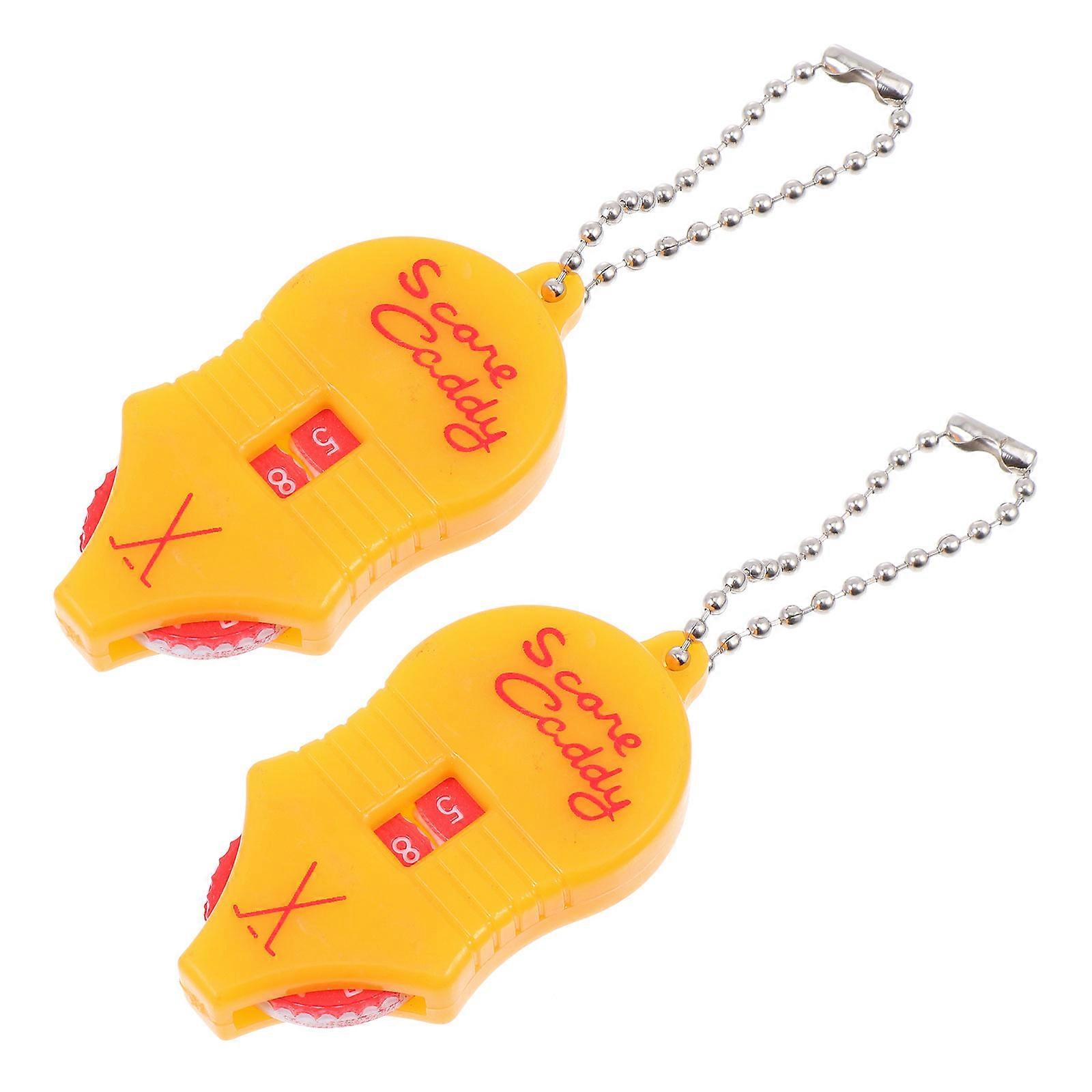 2Pcs Portable Golfs Scoring Device Lightweight Golfs Balls Scoring Indicator