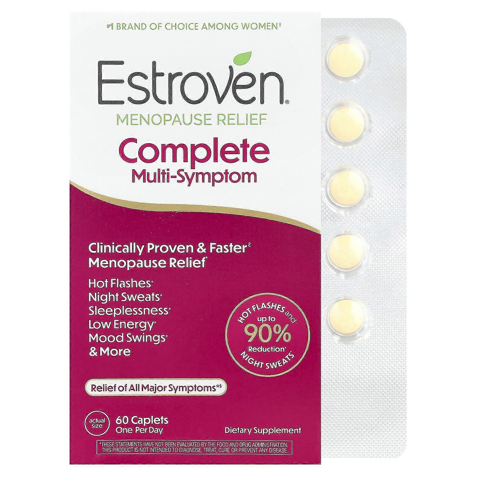 Estroven, Complete Multi-Symptom Menopause Relief, 60 Caplets