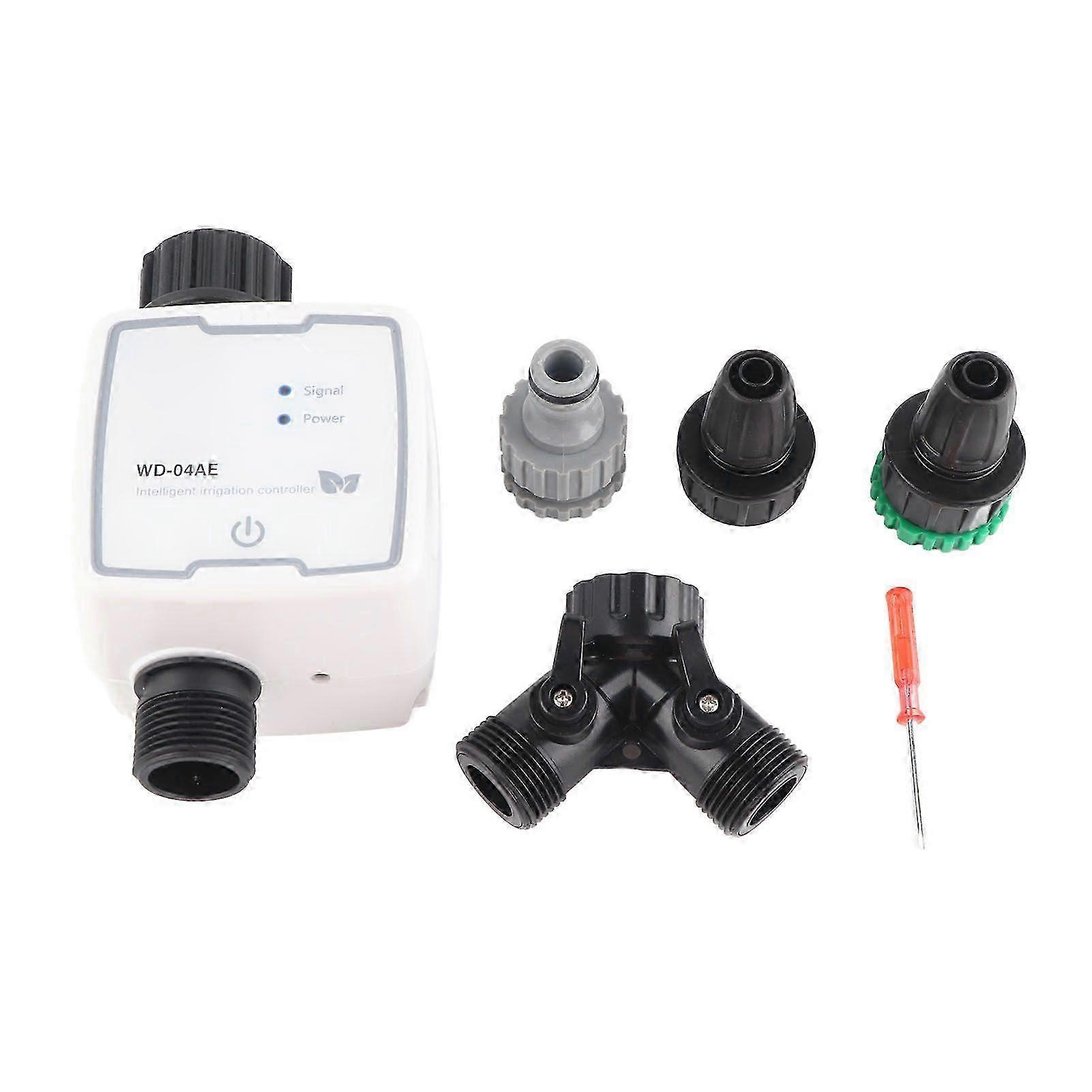 G3/4 Thread Automatic Water Timer Mobile Phone Remote Control Irrigation System with Rain Sensor compatible with Garden Courtyards EU Plug