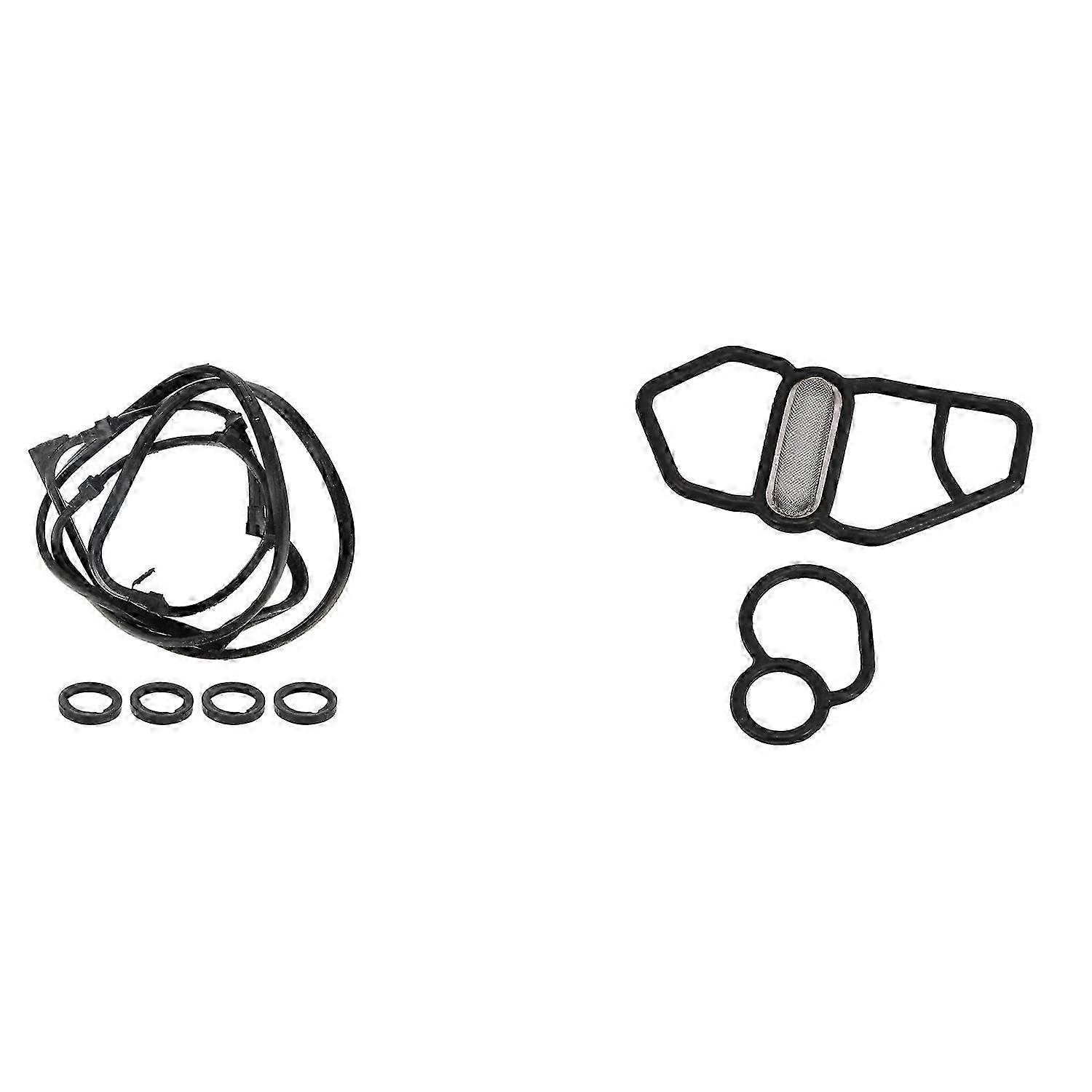 12341-Pr3-000 Oe for Honda B-Series Vtec Valve Cover Gasket Tube Seal Set with Upper + Lower VTEC Solenoid Gasket EK